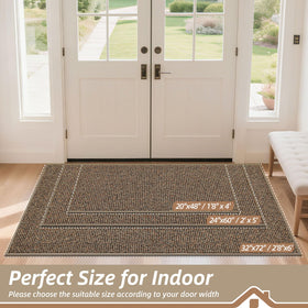 Back door setup shows BEQHAUSE mat helping keep floors clean and dry.