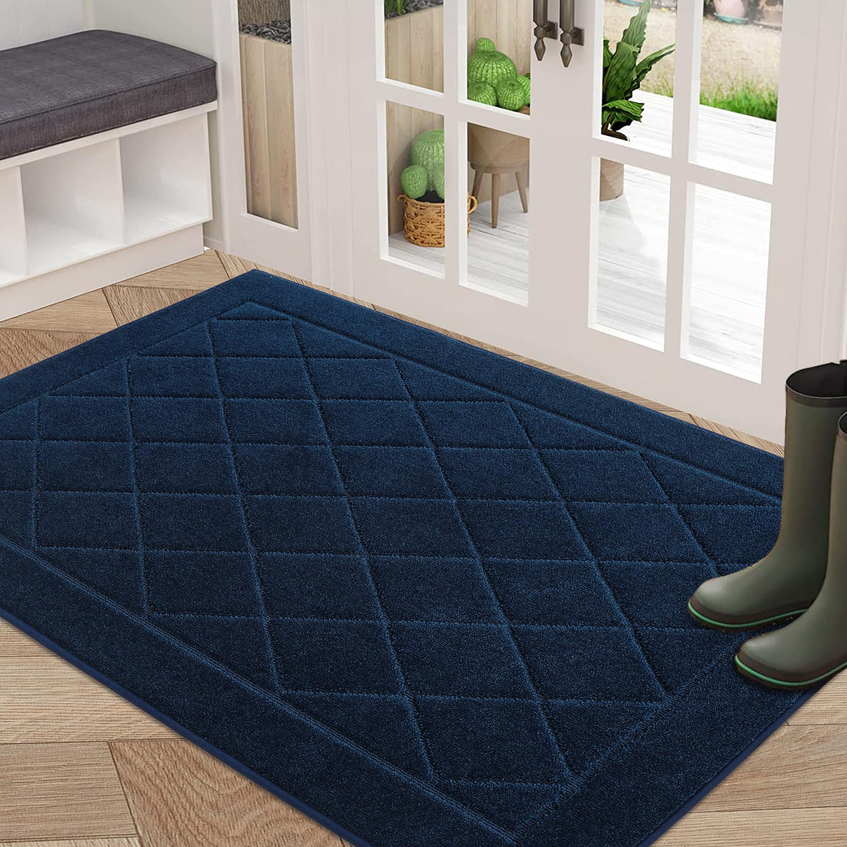 BEQHAUSE Dirt Trapper door mat 32x48 traps dirt and moisture at entryways.