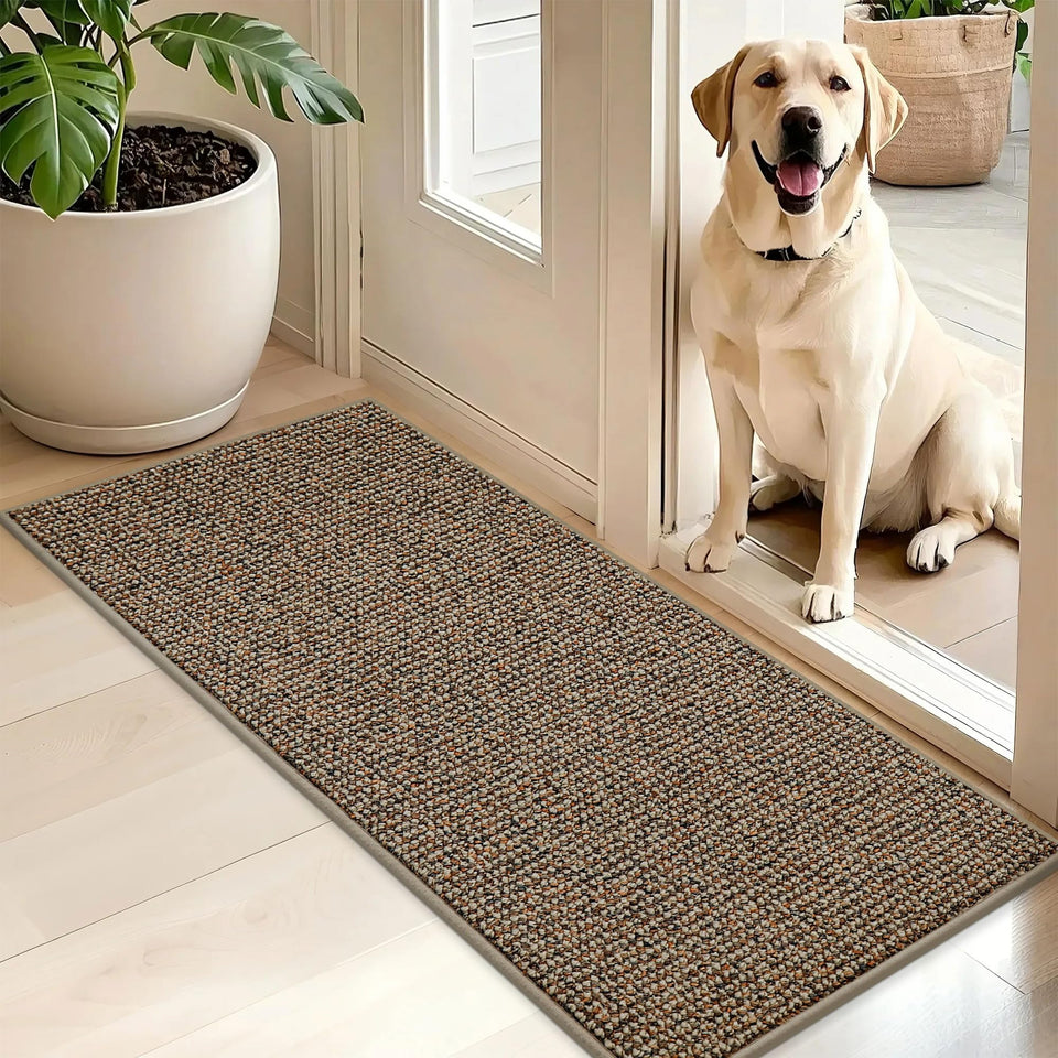 BEQHAUSE Dirt Trapper Door Mat front view traps dirt and keeps floors dry.