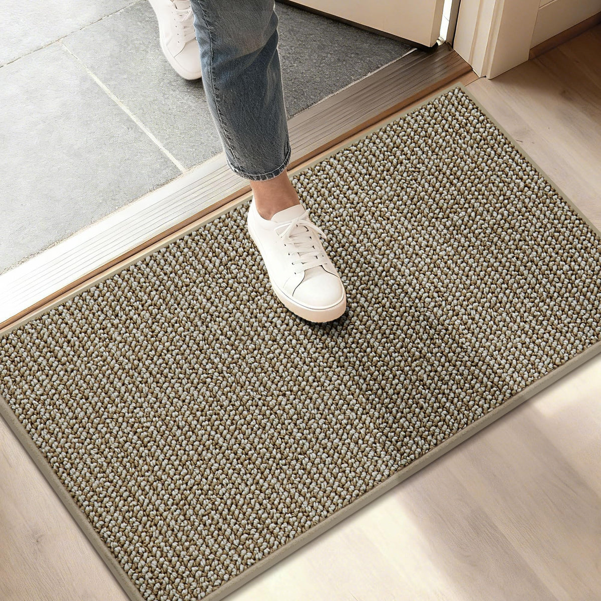 BEQHAUSE Dirt Trapper Door Mat front view shows low profile and clean lines