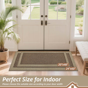 BEQHAUSE door mat entryway rug traps dirt and moisture for cleaner floors
