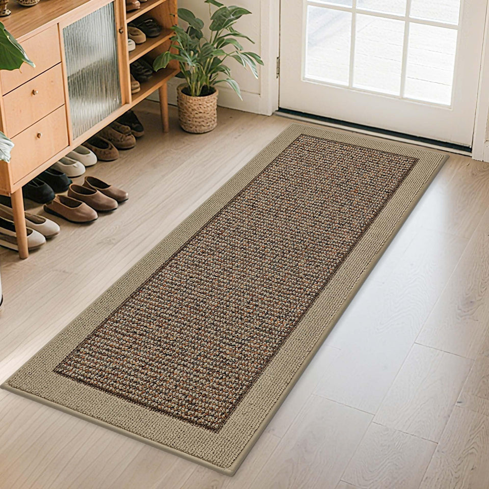 BEQHAUSE door mat front door shows durable 24x60 protection against dirt