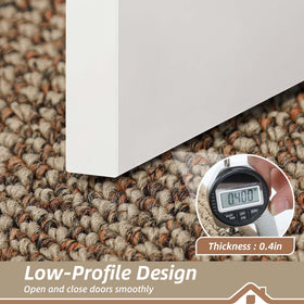 BEQHAUSE door mat taupe design stylish low-profile rug for modern decor