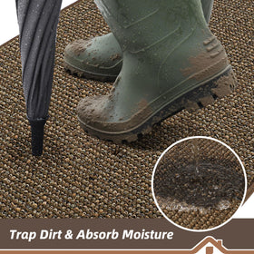 BEQHAUSE Dirt Trapper entryway mat low-profile fits under doors.