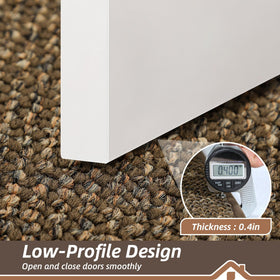 BEQHAUSE Dirt Trapper non-slip backing keeps mat secure on floors.