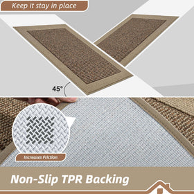 BEQHAUSE polypropylene mat is washable for easy upkeep