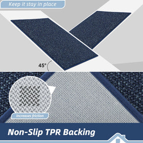 Indoor BEQHAUSE entryway mat suitable for front or back doors in blue.
