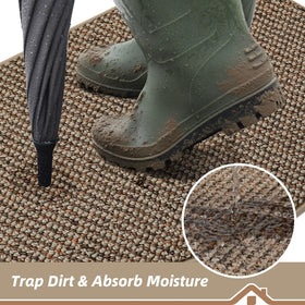 BEQHAUSE Dirt Trapper absorbent entry rug helps keep floors dry.