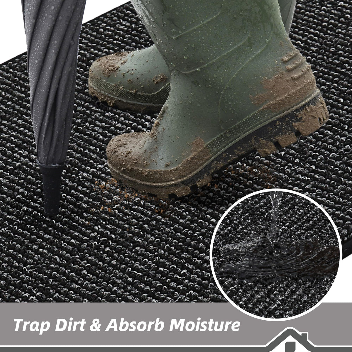 BEQHAUSE Dirt Trapper back door mat suitable for rainy days.
