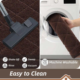 BEQHAUSE Dirt Trapper Door Mat measures 24x36 inches for wide door coverage