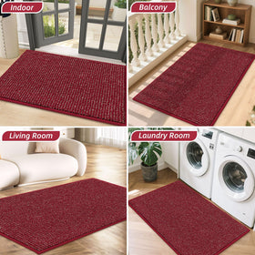 BEQHAUSE Dirt Trapper mat reinforced edges reduce curling over time.