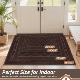 BEQHAUSE dirt-trapper door mat entry scene with non-slip backing for safe indoor use.