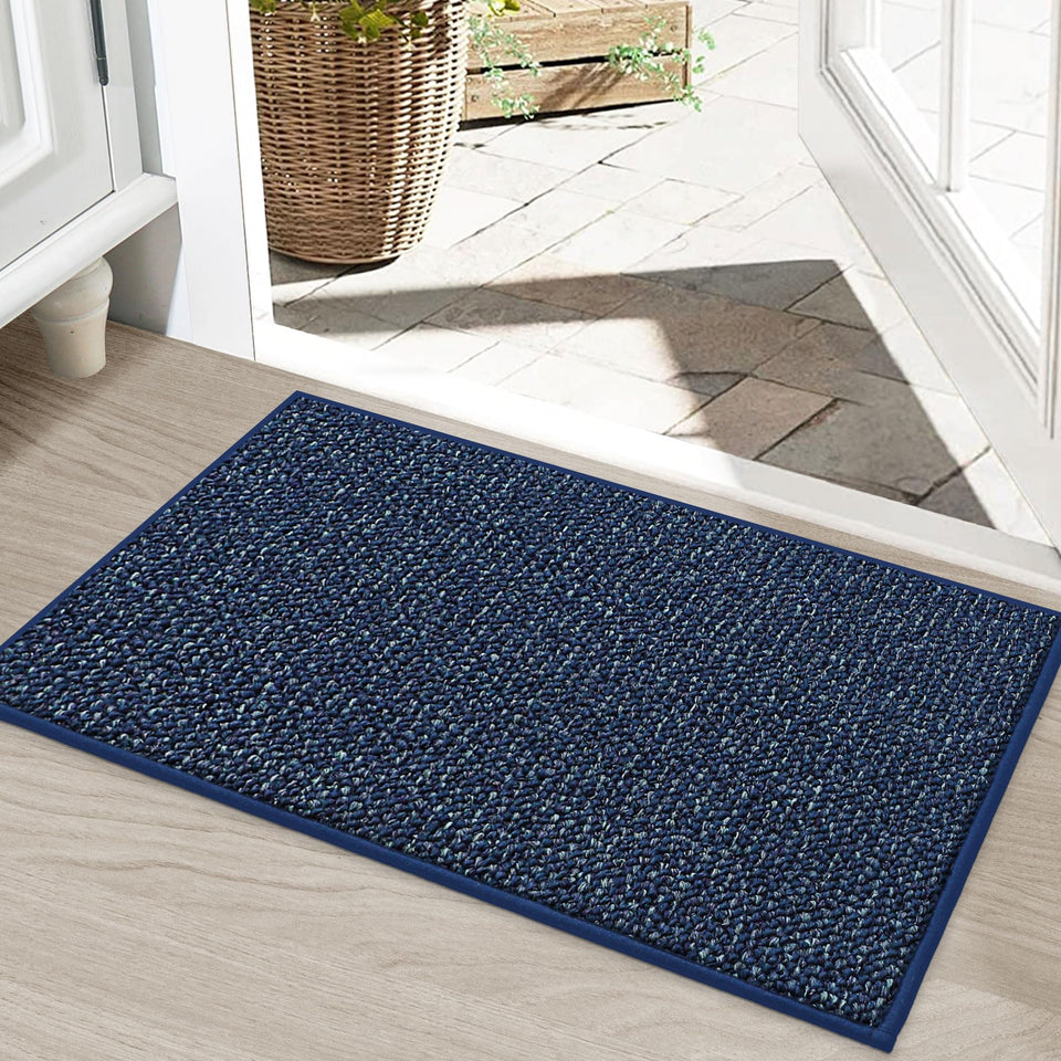 BEQHAUSE Dirt Trapper front door mat—front view shows wide 20x32 size.