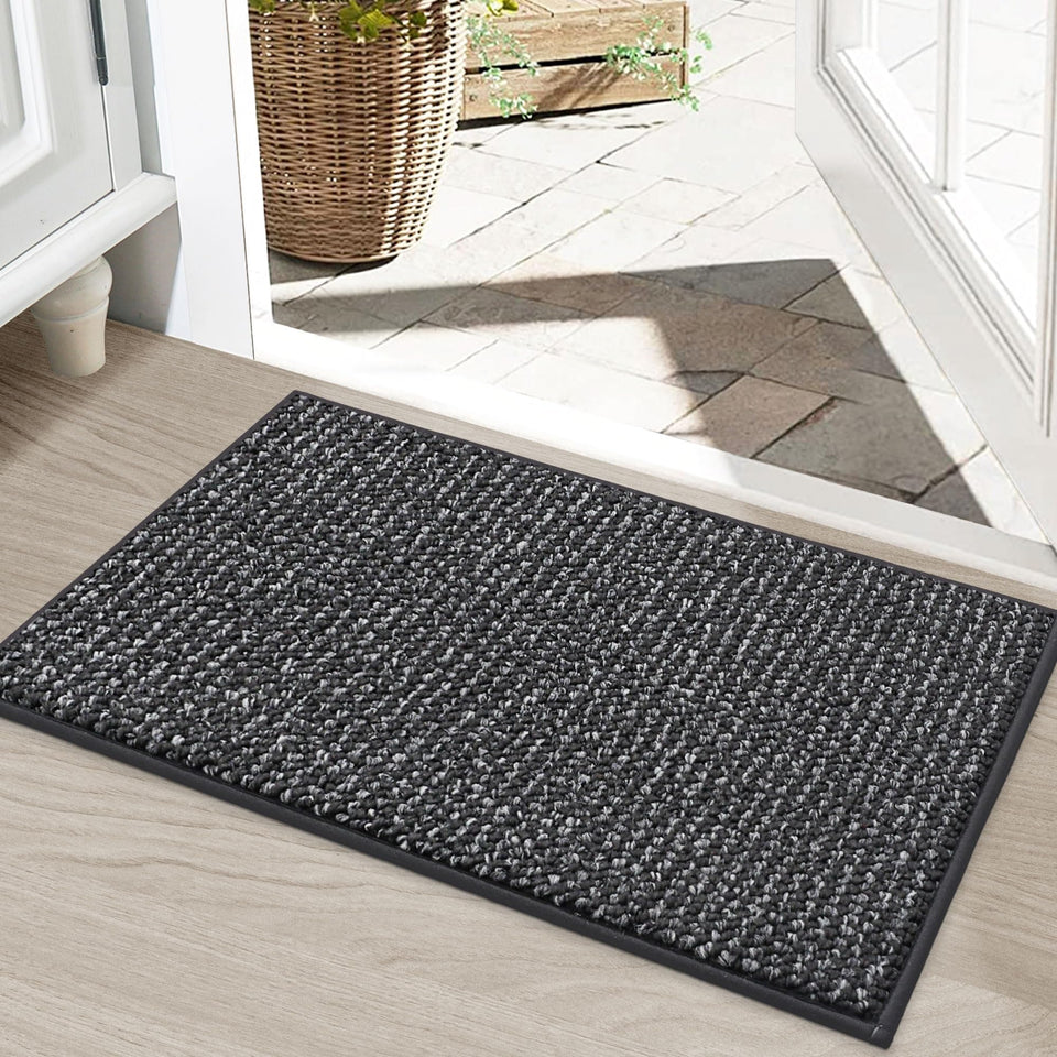 BEQHAUSE Dirt Trapper Door Mat front view shows dense fibers for dirt scraping.