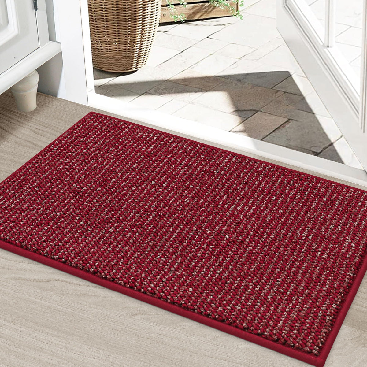 BEQHAUSE Dirt Trapper mat front view shows sturdy design and dirt capture.