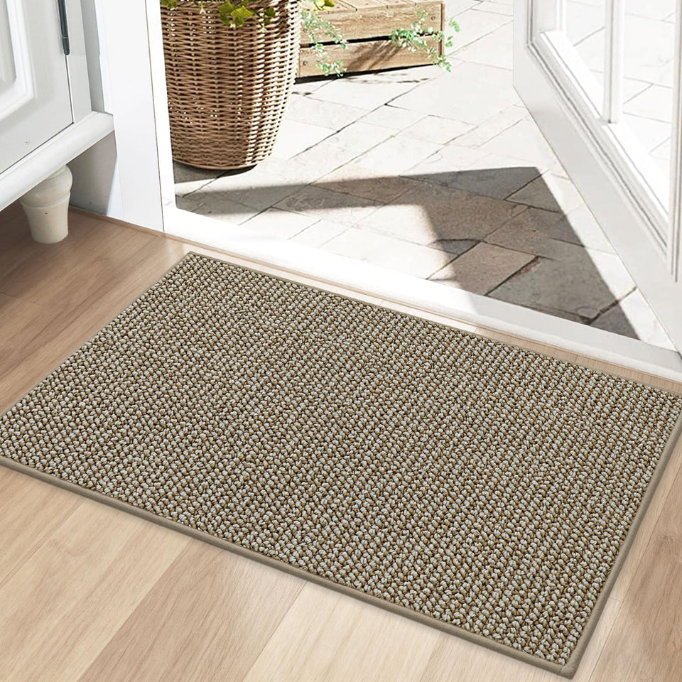 BEQHAUSE Dirt Trapper Door Mat front view shows dense yarns trapping dirt and moisture