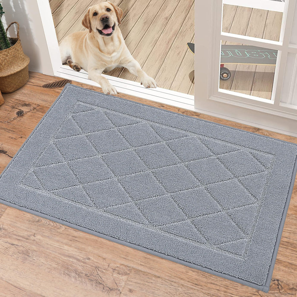 BEQHAUSE Dirt Trapper Door Mat front view showing dense, absorbent fibers