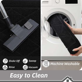 BEQHAUSE Dirt Trapper Door Mat low-profile edge prevents door snag.
