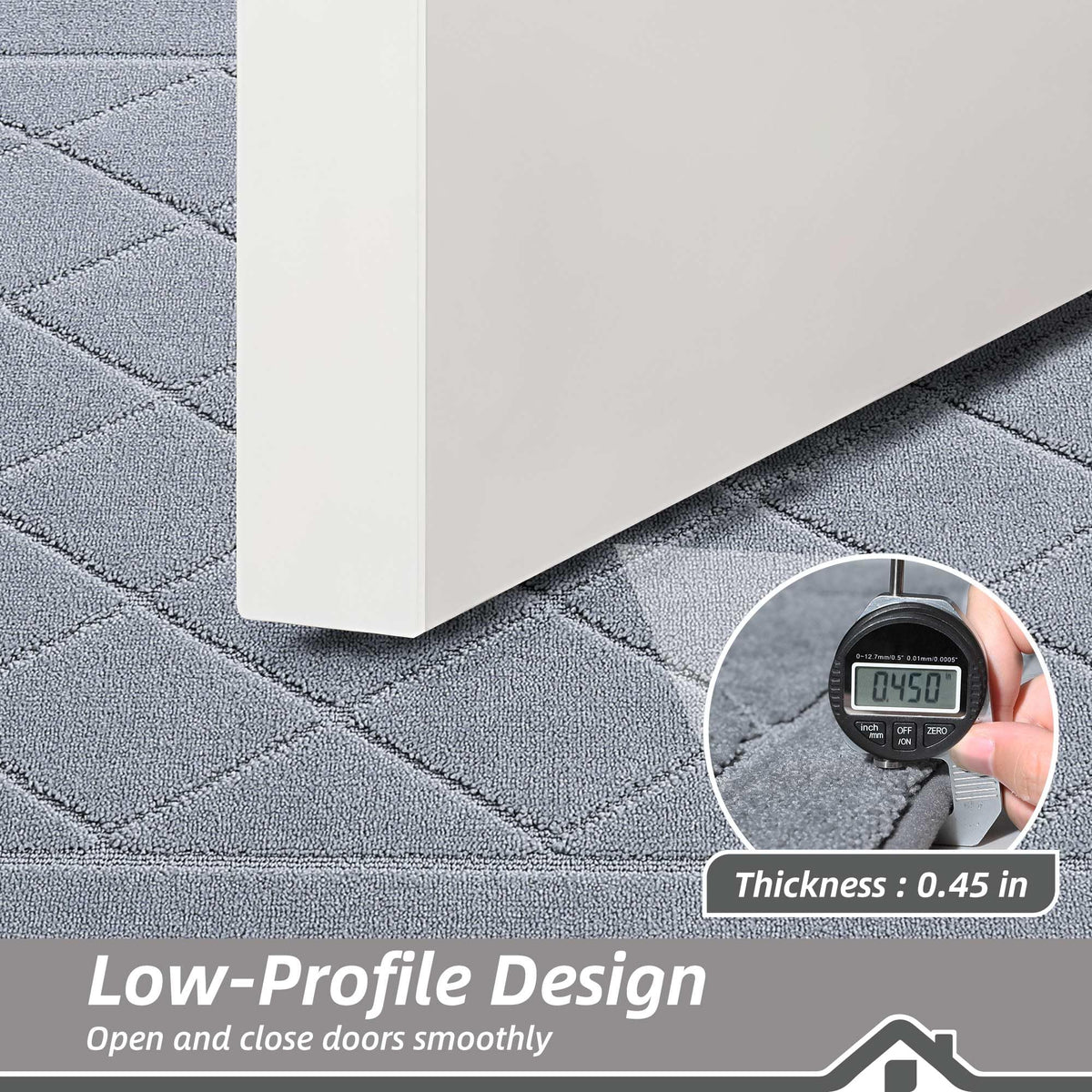 BEQHAUSE Dirt Trapper Door Mat non-slip backing keeps indoor floors safe