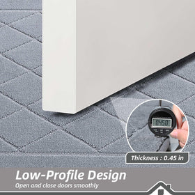 BEQHAUSE Dirt Trapper Door Mat non-slip backing keeps indoor floors safe