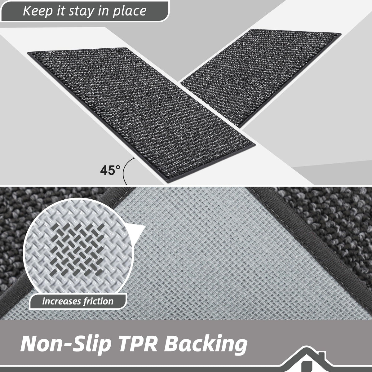 BEQHAUSE Dirt Trapper Door Mat is weather-ready for rain, snow, and mud.