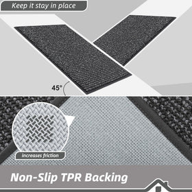 BEQHAUSE Dirt Trapper Door Mat is weather-ready for rain, snow, and mud.
