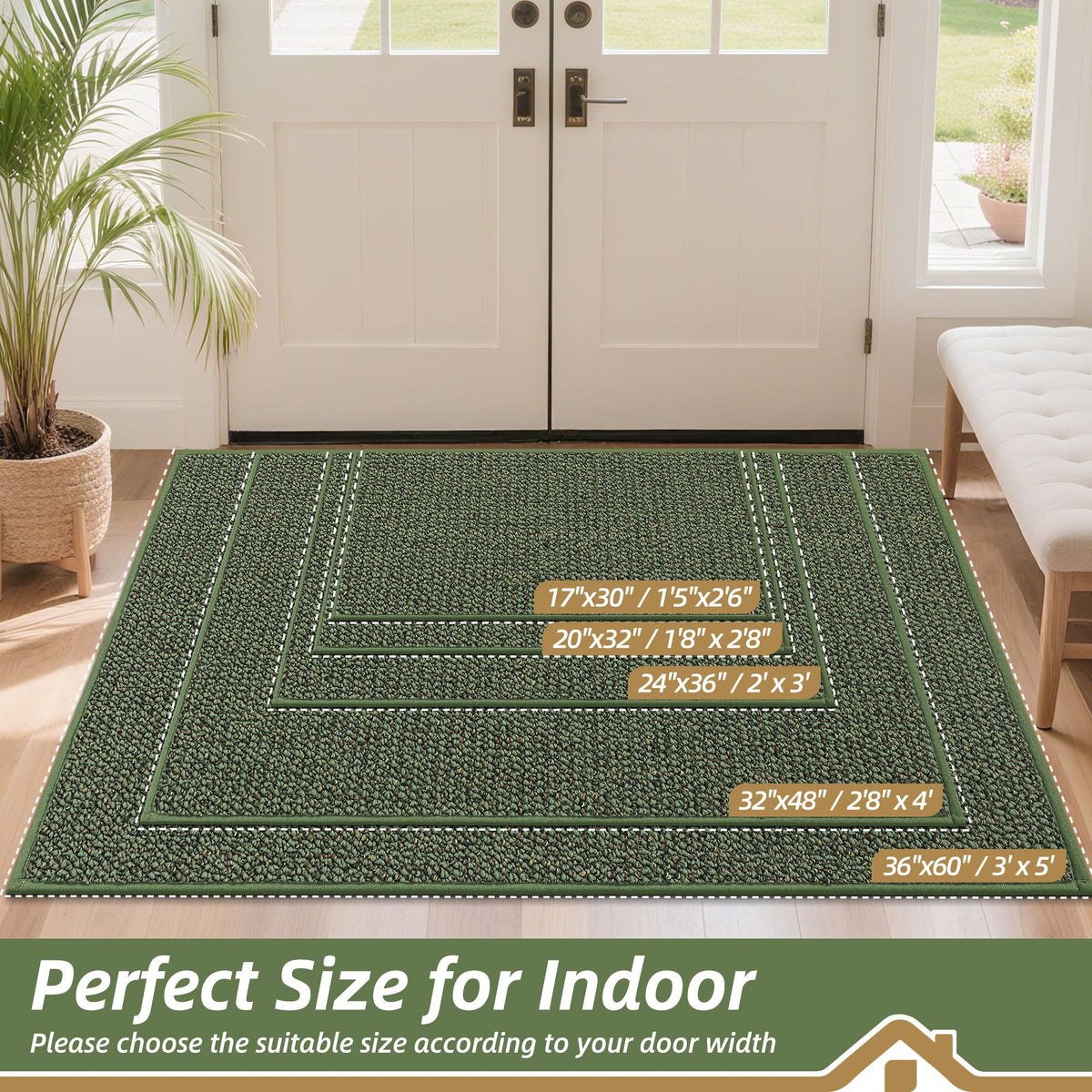 BEQHAUSE Dirt Trapper entrance mat showcasing wide doorway coverage