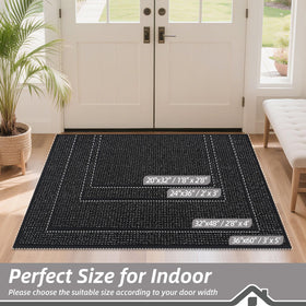 BEQHAUSE Dirt Trapper entryway mat stays put with non-slip backing.