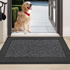 BEQHAUSE 24x36 front door mat traps dirt and moisture