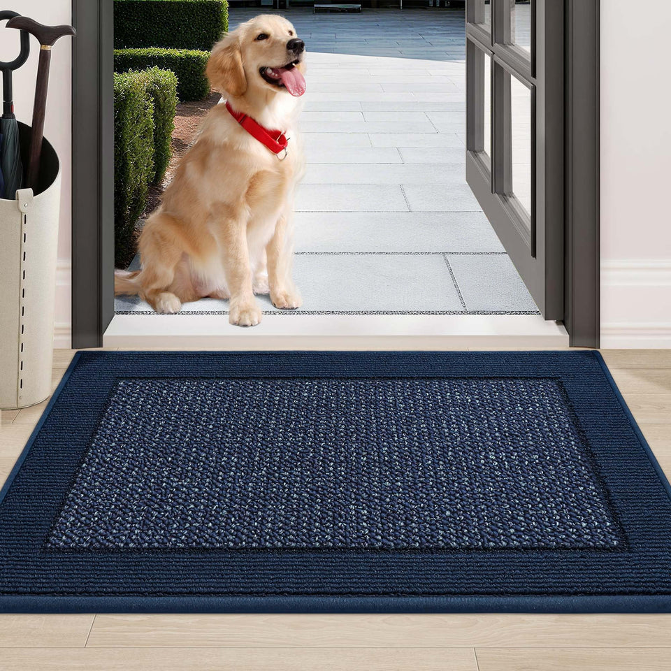 BEQHAUSE door mat dirt-trap surface keeps entry clean and dry.