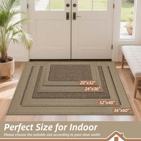 BEQHAUSE door mat closeup highlights dense fibers for dirt pickup and quick drying