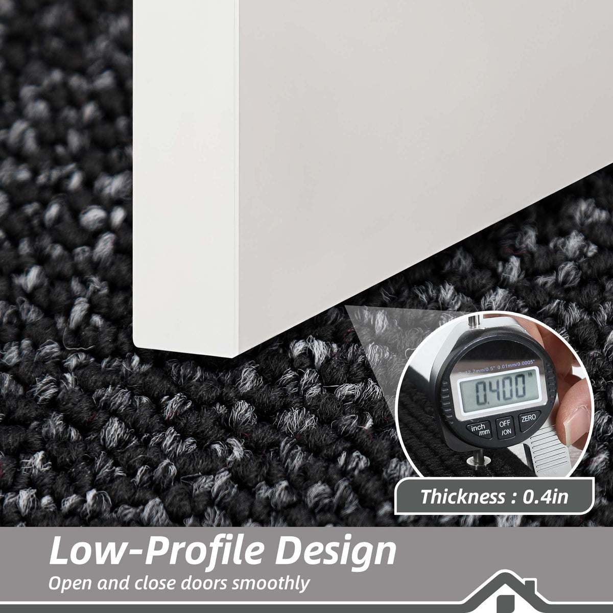 BEQHAUSE door mat washable option resists stains and dries quickly.