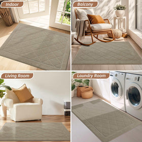 BEQHAUSE Easy-clean door mat suits busy entrances and pet households