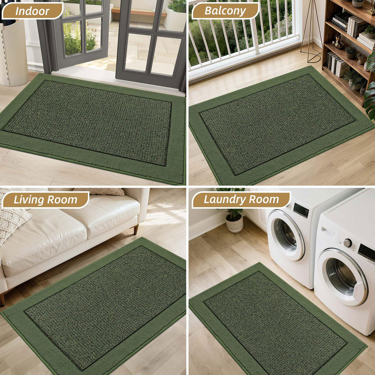 BEQHAUSE versatile indoor-outdoor entryway mat