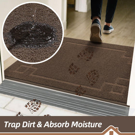 BEQHAUSE entryway rug non-slip backing for safe indoor use