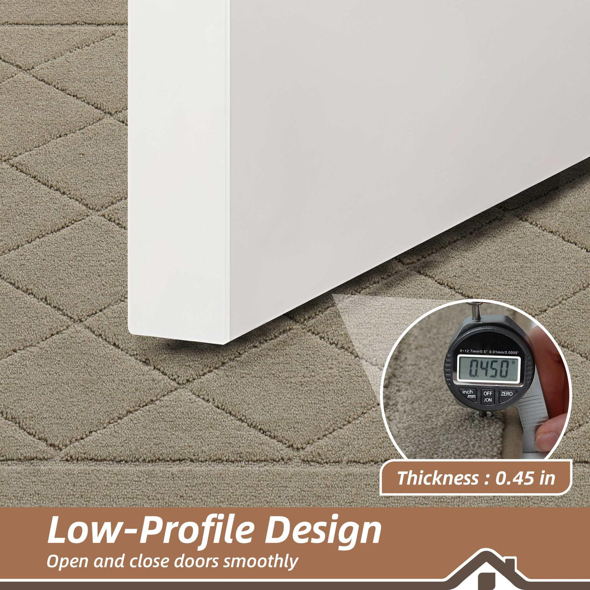 BEQHAUSE Geometric-pattern door mat enhances decor while trapping dirt