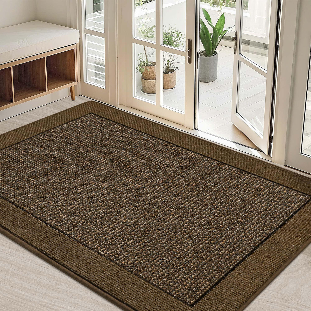 BEQHAUSE indoor door mat 32x48 dirt-trap helps keep floors clean