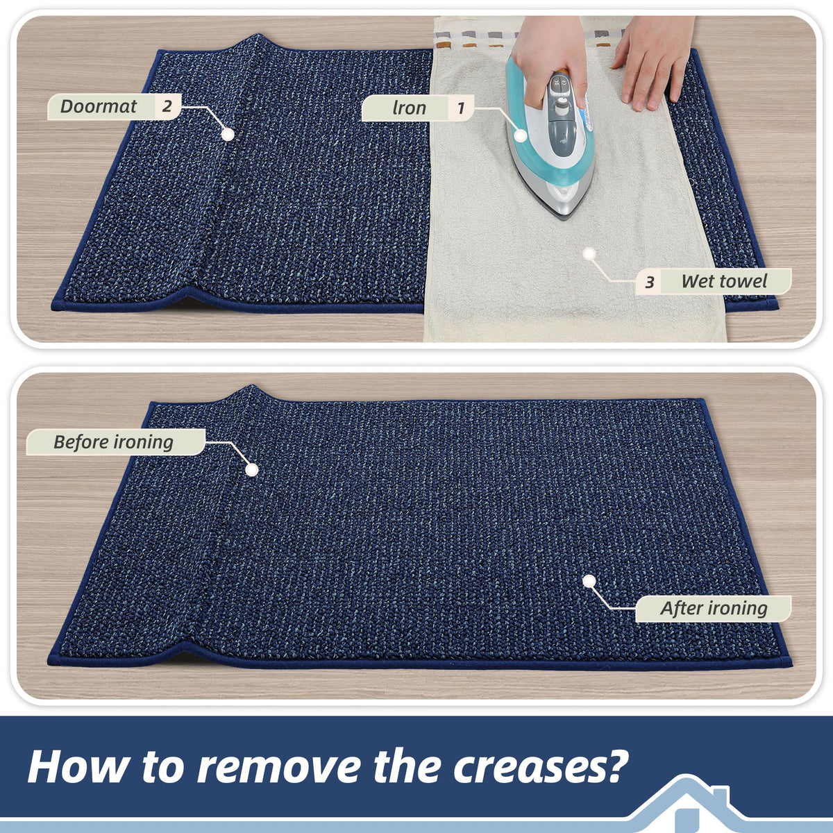 Creases from packing soften after use without affecting BEQHAUSE mat performance.