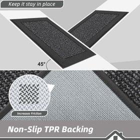 BEQHAUSE non-slip backing prevents shifting on dry floors