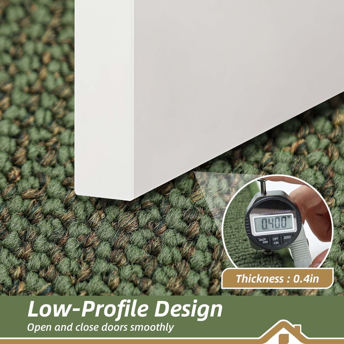BEQHAUSE non-slip backing stays put on dry floors