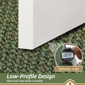 BEQHAUSE non-slip backing stays put on dry floors