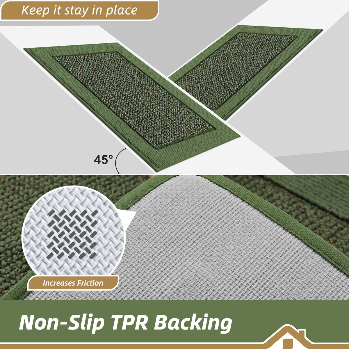 BEQHAUSE dense yarn polypropylene mat resists staining at the door