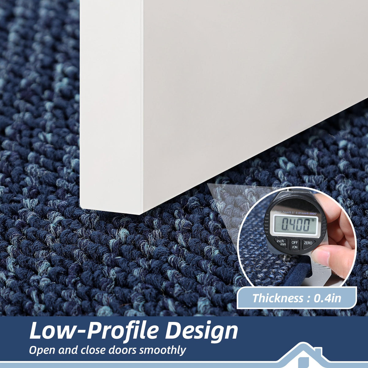 Stain-resistant polypropylene surface resists wear and fades for BEQHAUSE mat.