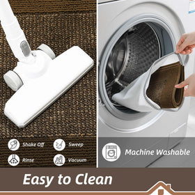 BEQHAUSE washable mat is easy to deep clean