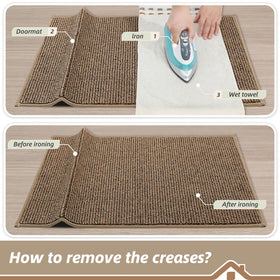 BEQHAUSE Dirt Trapper door mat care instructions included on packaging