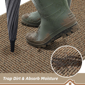 BEQHAUSE Dirt Trapper door mat low-profile edge fits under doors smoothly