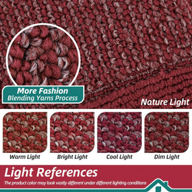 BEQHAUSE indoor door mat red washability image indicating easy cleaning options