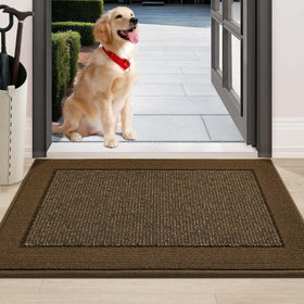 BEQHAUSE indoor door mat front view traps dirt to keep entryways clean