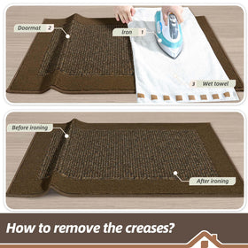 BEQHAUSE packaging folded mat with crease guidance for use