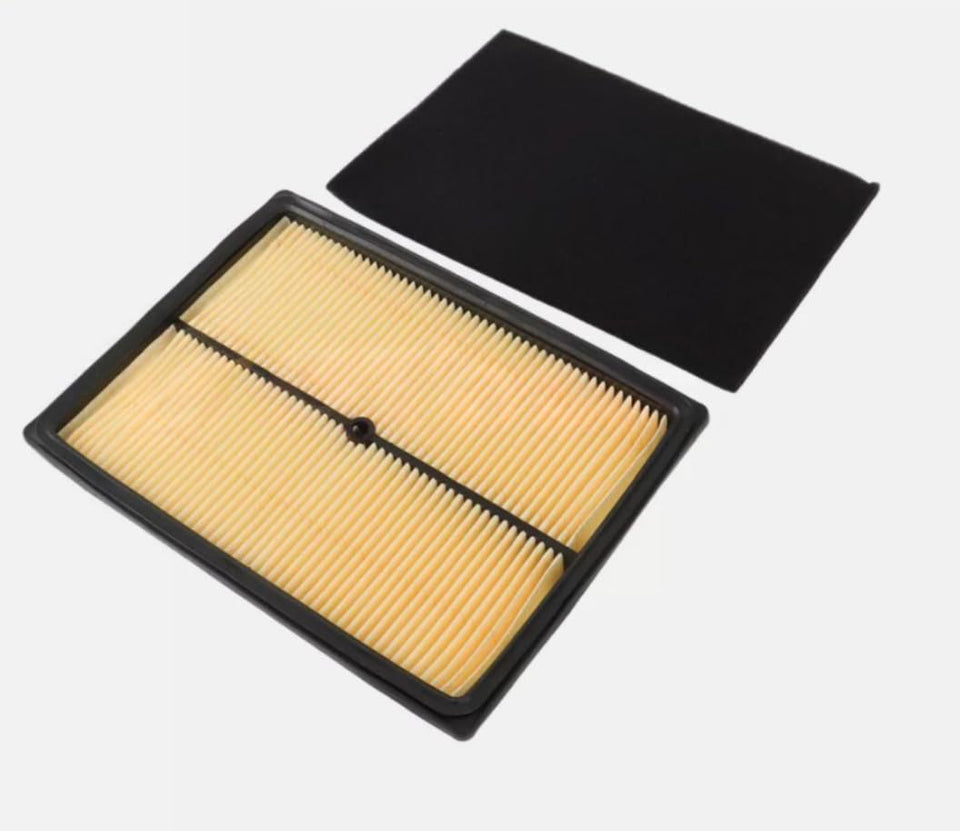 Berks Attachments air filter kit close-up showing foam pre-filter for debris protection